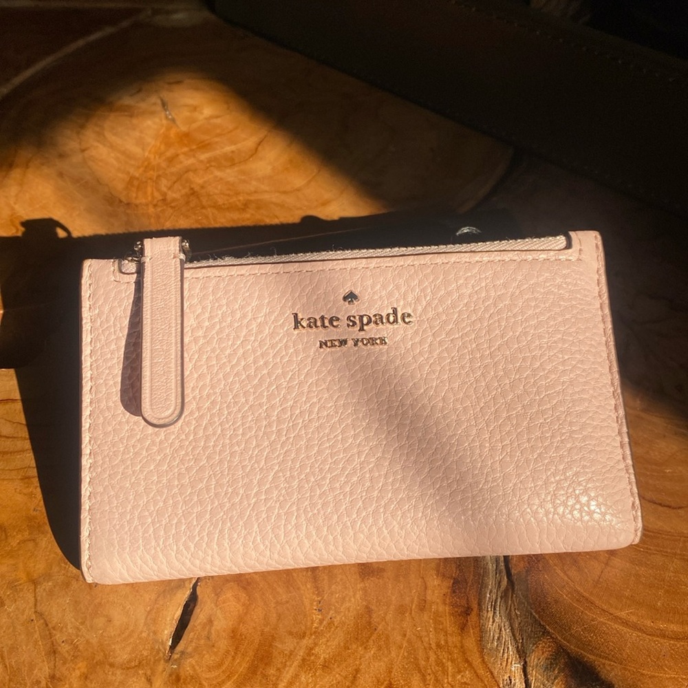 Kate Spade Bifold Slim Wallet in Pale Pink! 🌸